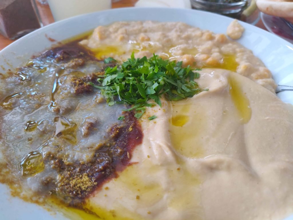 Triple Hummus Platter Levinsky Market Tel Aviv