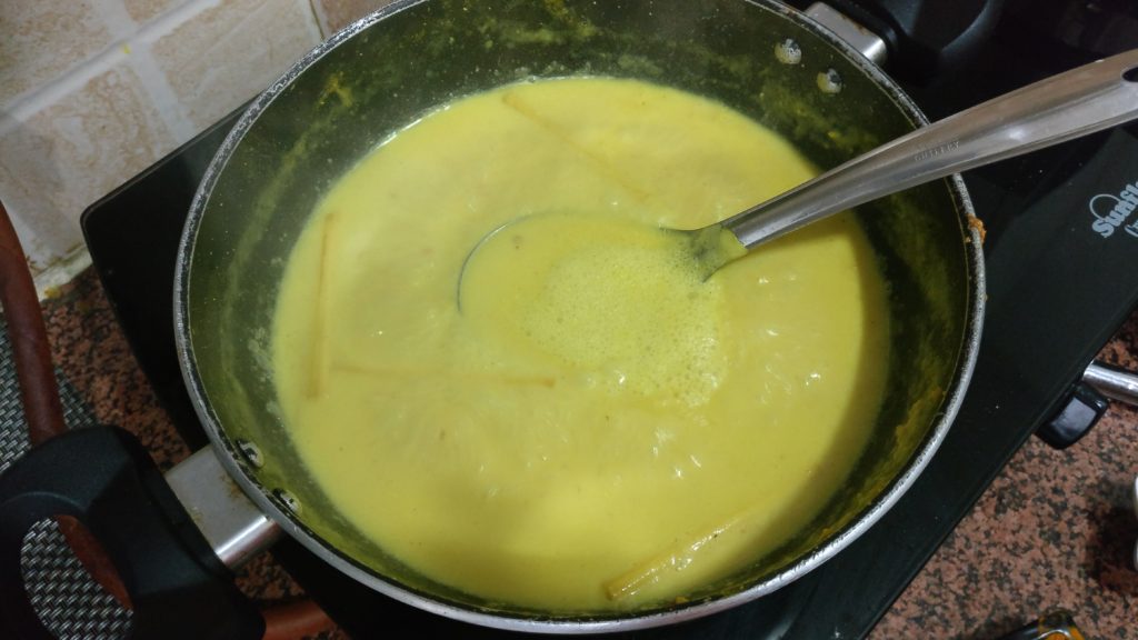 Stirring The Broth To Obtain A Smooth Consistency