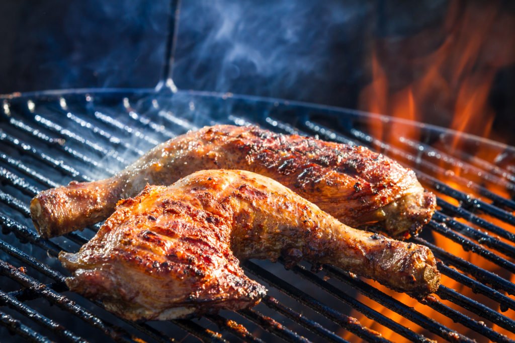 Roast Chicken Leg On Grill