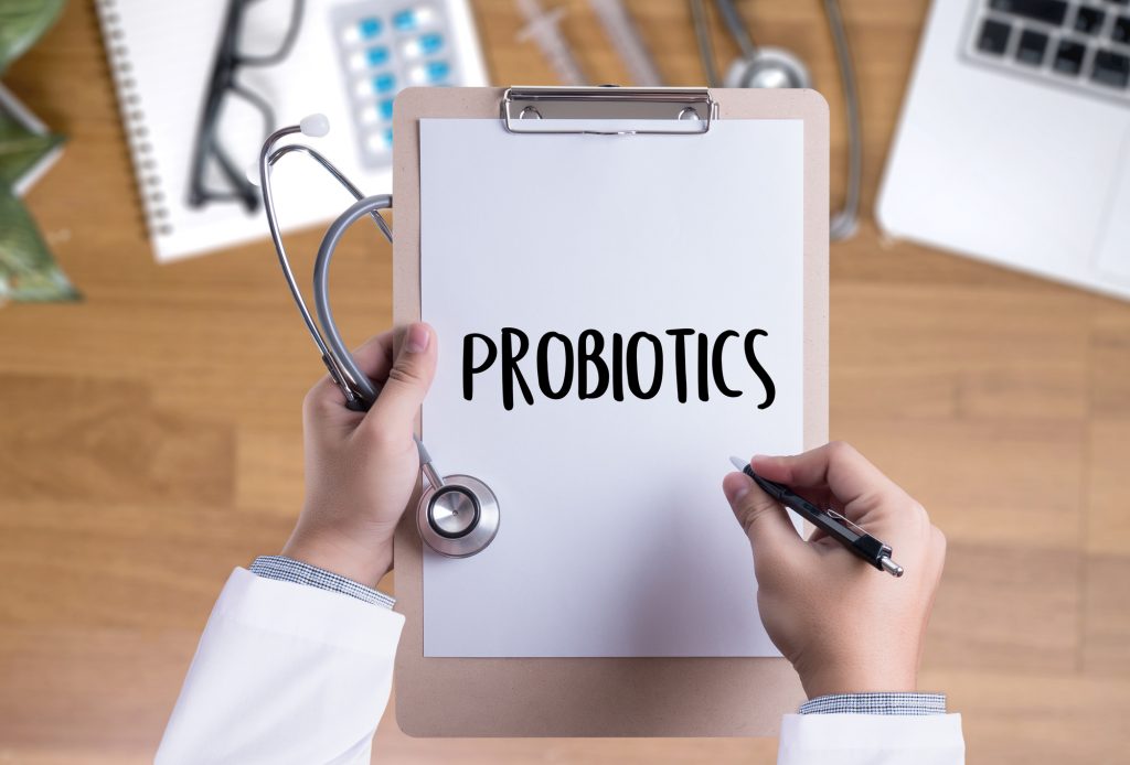 Probiotics Medical Equipment Eating Healthy Concept.